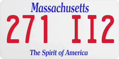 MA license plate 271II2