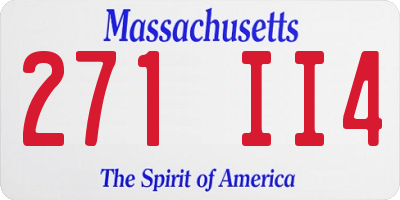 MA license plate 271II4