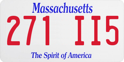 MA license plate 271II5