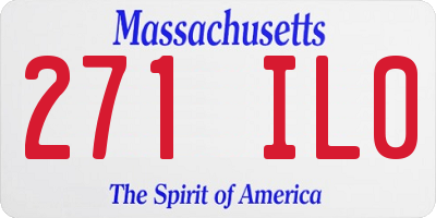 MA license plate 271IL0