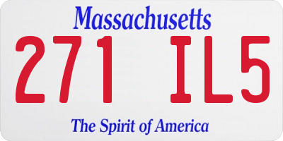 MA license plate 271IL5