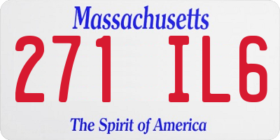 MA license plate 271IL6