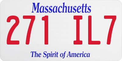 MA license plate 271IL7