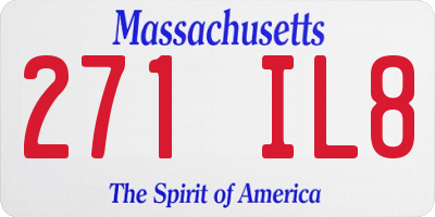 MA license plate 271IL8