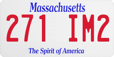 MA license plate 271IM2