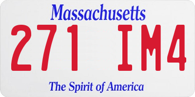 MA license plate 271IM4