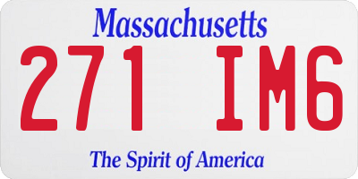MA license plate 271IM6