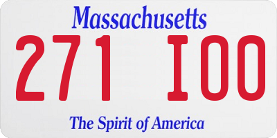 MA license plate 271IO0