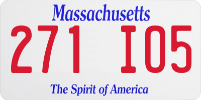 MA license plate 271IO5