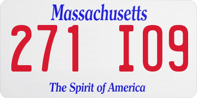 MA license plate 271IO9