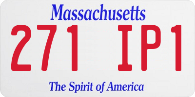 MA license plate 271IP1