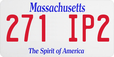 MA license plate 271IP2