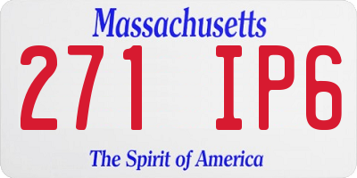 MA license plate 271IP6