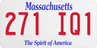 MA license plate 271IQ1
