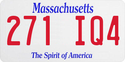 MA license plate 271IQ4