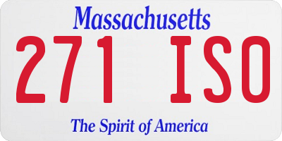MA license plate 271IS0