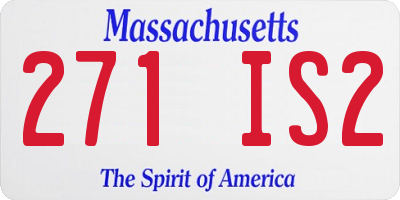 MA license plate 271IS2