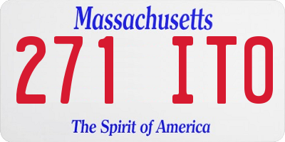 MA license plate 271IT0