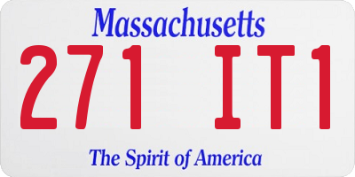 MA license plate 271IT1