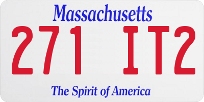 MA license plate 271IT2