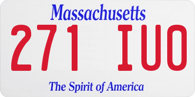 MA license plate 271IU0