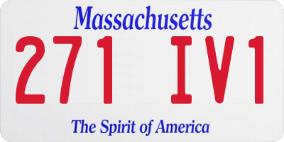 MA license plate 271IV1