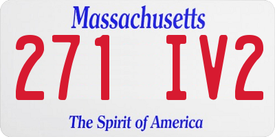 MA license plate 271IV2