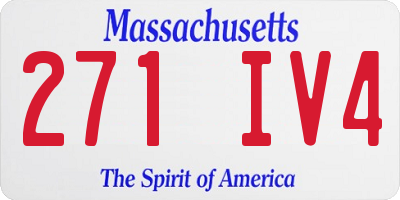 MA license plate 271IV4