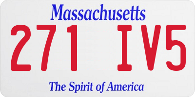 MA license plate 271IV5