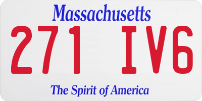 MA license plate 271IV6