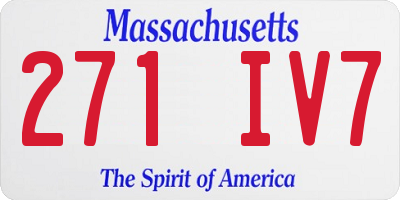MA license plate 271IV7