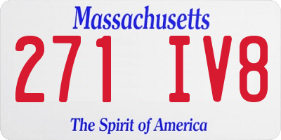 MA license plate 271IV8