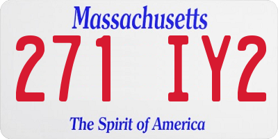 MA license plate 271IY2