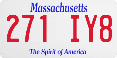 MA license plate 271IY8
