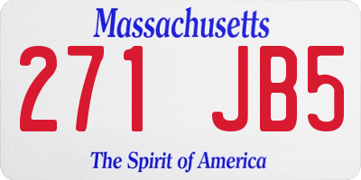 MA license plate 271JB5