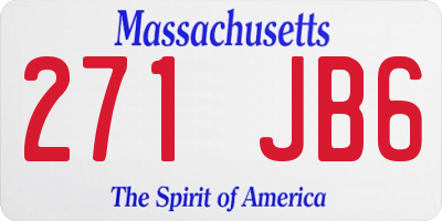 MA license plate 271JB6