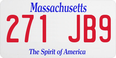 MA license plate 271JB9