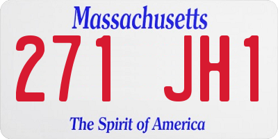 MA license plate 271JH1