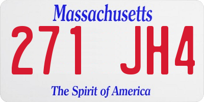MA license plate 271JH4