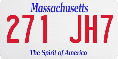 MA license plate 271JH7