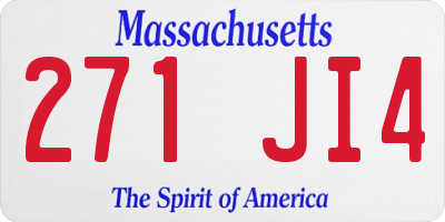 MA license plate 271JI4