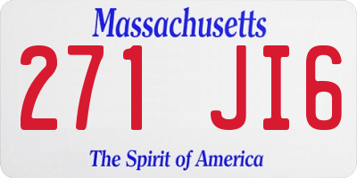 MA license plate 271JI6