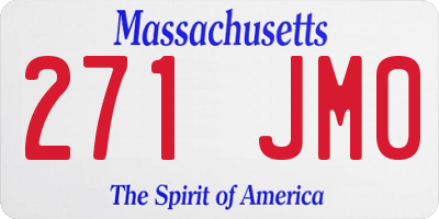 MA license plate 271JM0