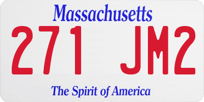 MA license plate 271JM2
