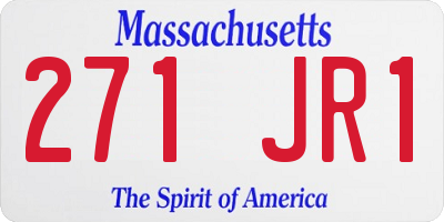 MA license plate 271JR1