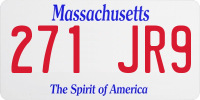 MA license plate 271JR9