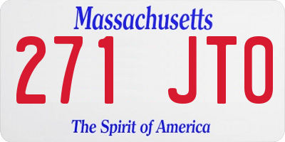 MA license plate 271JT0