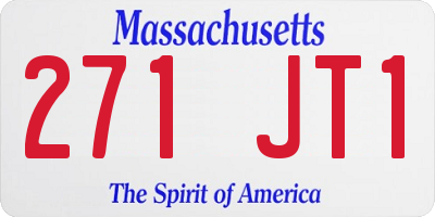 MA license plate 271JT1