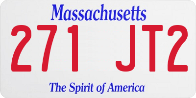 MA license plate 271JT2