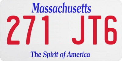 MA license plate 271JT6